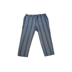 Old Navy High-Rise Career Pants Black Pink Plaid Size 16 Punk Rockabilly Grunge